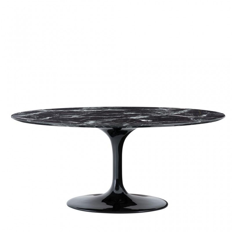 Contemporary Round Black Design Table, Contemporary Round Table