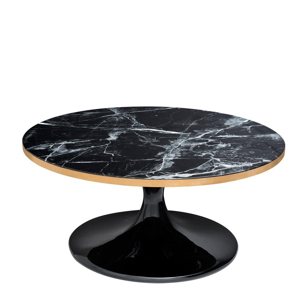 Beautiful Black Round Coffee Table, Round Black Coffee Table With Glass Top